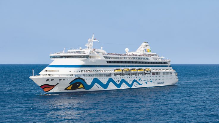 Die AIDAaura startet 2018 zur zweiten Weltreise von AIDA Crusies. Foto: AIDA Cruises