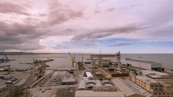 Die Fincantieri Werft in Ancona, hier wird die Viking Spirit gebaut. Foto: Fincantieri