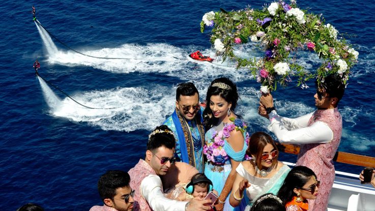 Megahochzeit auf der Costa Fascinosa. 1.200 Gäste feierten indische Hochzeit. Foto: Costa Crociere