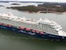 Am 3. April machte die Mein Schiff 6 ihre erste Erprobungsfahrt. Foto: TUI Cruises