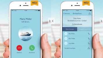 Die neue Telefonfunktion der Mein-Schiff-App. Foto: TUI Cruises