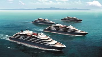 Die vier neuen Ponant-Schiffe. Foto: Ponant Ponant - Sterling Design International