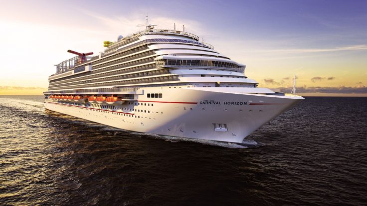 Nur für kurze Zeit in europäischen Gewässern unterwegs: die neue Carnival Horizon. Foto: Carnival Cruise Line