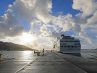 MS Hamburg Pier Road Town, Tortola. / Foto: Oliver Asmussen/oceanliner-pictures.com