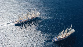 Mit der Kraft des Windes über den Atlantik. Die Reederei Star Clippers schickt zwei der größten Segelschiffe der Welt Anfang April von der Karibik aus zurück in das Mittelmeer. Darunter die Royal Clipper, das größte Fünfmast-Vollschiff der Welt. Foto: Star Clippers