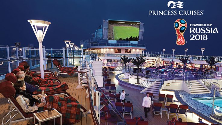 Weltmeisterlich wird es an Bord von Princess Cruises während der Fußball-WM. Foto: Princess Cruises
