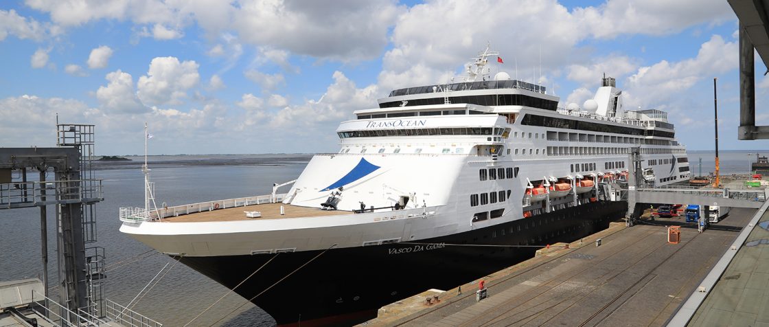 Vasco Da Gama am Columbus Cruise Center Bremerhaven / Foto: Oliver Asmussen/oceanliner-pictures.com